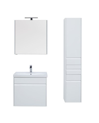 Тумба под раковину Aquanet Палермо 60 203934 подвесная Белый глянец