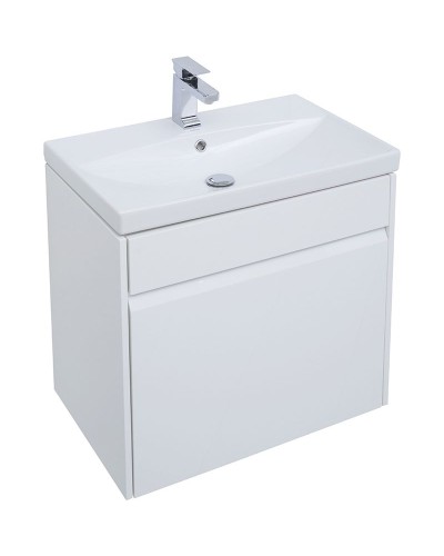 Тумба под раковину Aquanet Палермо 60 203934 подвесная Белый глянец