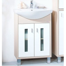 Тумба под раковину Бриклаер Бали 60 4627125412097 Светлая лиственница Белая глянцевая