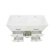 Дуэт - 120 Тумба белая матовая с 6 ящ. / Б/К / раковина