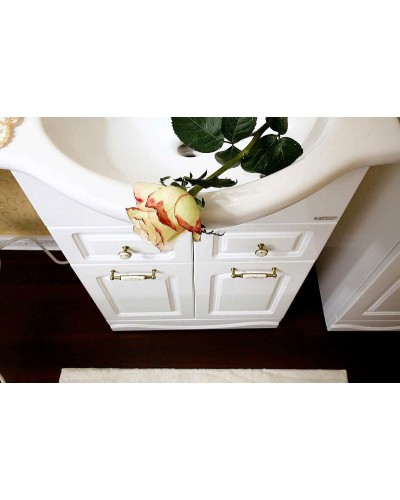 Тумба под раковину Бриклаер Анна 60 4627125412226 Белая глянцевая