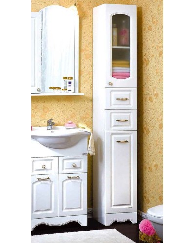 Тумба под раковину Бриклаер Анна 60 4627125412226 Белая глянцевая