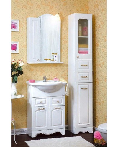 Тумба под раковину Бриклаер Анна 60 4627125412226 Белая глянцевая