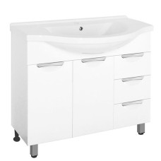 Тумба под раковину Style Line Жасмин 100 Белый глянец