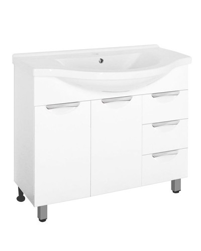 Тумба под раковину Style Line Жасмин 100 Белый глянец