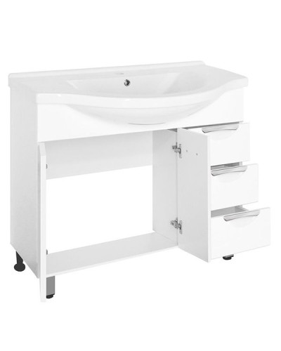 Тумба под раковину Style Line Жасмин 100 Белый глянец