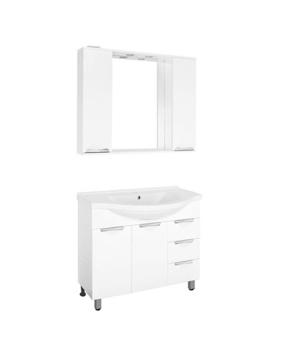 Тумба под раковину Style Line Жасмин 100 Белый глянец