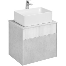 Тумба с раковиной светло-серый/белый матовый 60 см Акватон Марбл 1A2761K1MH4C0