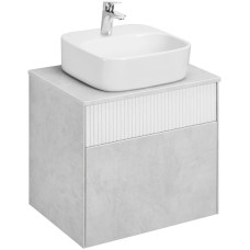 Тумба с раковиной светло-серый/белый матовый 60 см Акватон Марбл 1A2761K0MH4C0