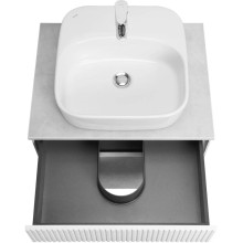 Тумба с раковиной светло-серый/белый матовый 60 см Акватон Марбл 1A2761K0MH4C0