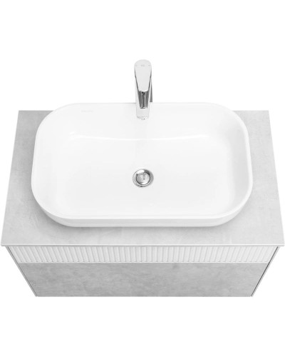 Тумба с раковиной светло-серый/белый матовый 80 см Акватон Марбл 1A2762K4MH4C0