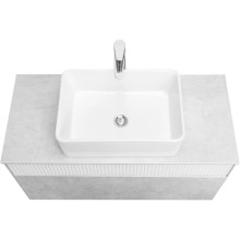 Тумба с раковиной светло-серый/белый матовый 100 см Акватон Марбл 1A2763K1MH4C0