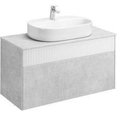 Тумба с раковиной светло-серый/белый матовый 100 см Акватон Марбл 1A2763K3MH4C0