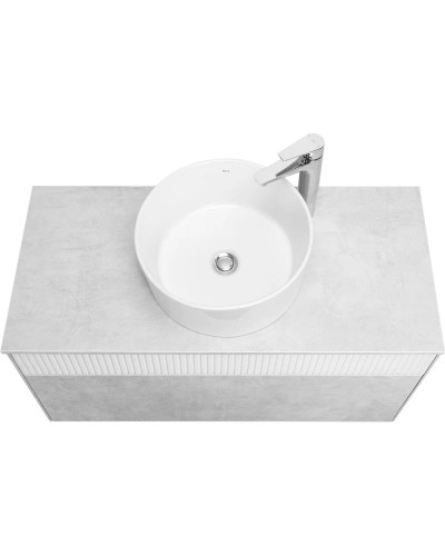 Тумба с раковиной светло-серый/белый матовый 100 см Акватон Марбл 1A2763K2MH4C0