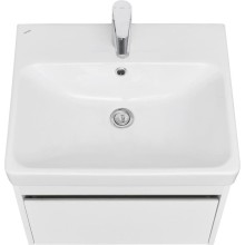 Тумба с раковиной белый глянец/ясень шимо 55 см Акватон Марти 1A2632K0MY010