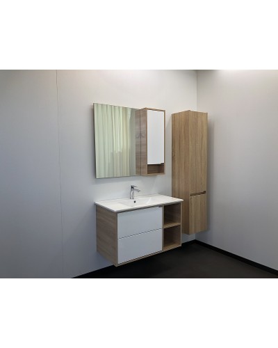 Тумба с раковиной Comforty Гамбург 90 00004142225 подвесная Дуб сонома