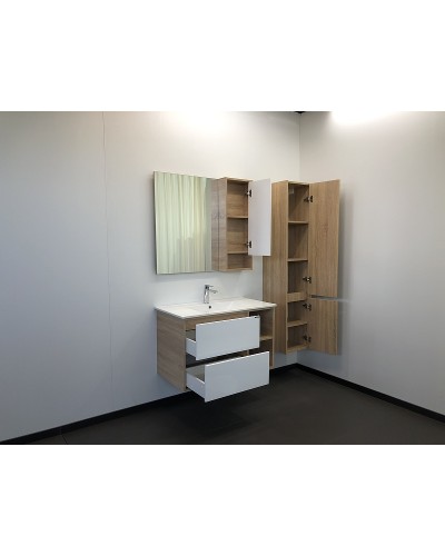 Тумба с раковиной Comforty Гамбург 90 00004142225 подвесная Дуб сонома