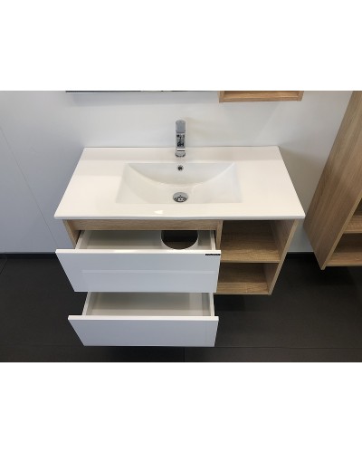 Тумба с раковиной Comforty Гамбург 90 00004142225 подвесная Дуб сонома