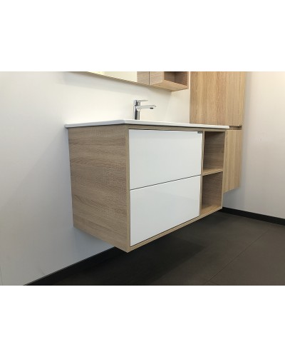 Тумба с раковиной Comforty Гамбург 90 00004142225 подвесная Дуб сонома