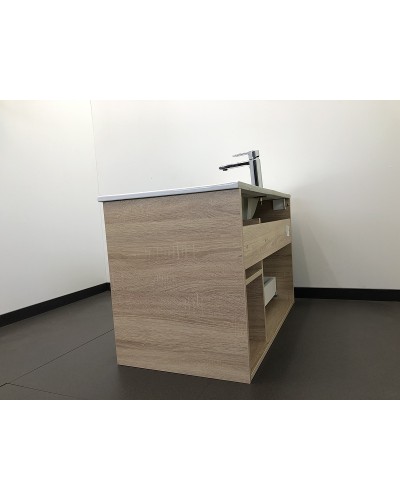 Тумба с раковиной Comforty Гамбург 90 00004142225 подвесная Дуб сонома