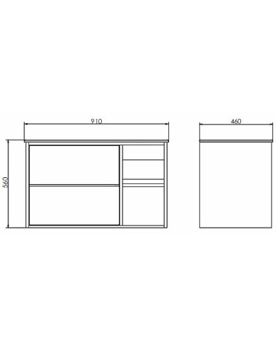 Тумба с раковиной Comforty Гамбург 90 00004142225 подвесная Дуб сонома