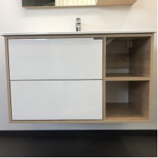 Тумба с раковиной Comforty Гамбург 90 00004142225 подвесная Дуб сонома