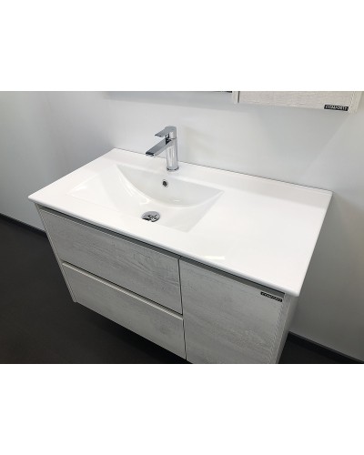 Тумба с раковиной Comforty Бремен 90 00004142375 подвесная Дуб белый