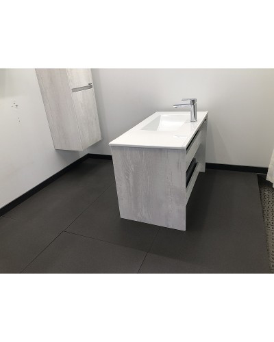 Тумба с раковиной Comforty Бремен 90 00004142375 подвесная Дуб белый