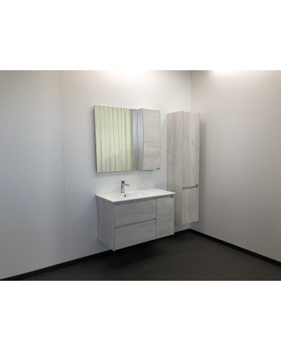 Тумба с раковиной Comforty Бремен 90 00004142375 подвесная Дуб белый