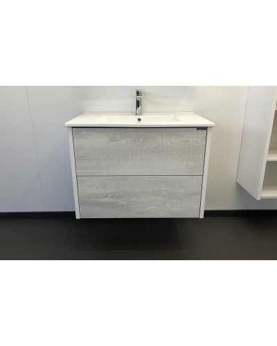 Тумба с раковиной Comforty Женева 75 00004137097 подвесная Дуб белый