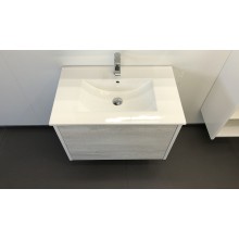 Тумба с раковиной Comforty Женева 75 00004137097 подвесная Дуб белый