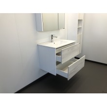 Тумба с раковиной Comforty Женева 75 00004137097 подвесная Дуб белый