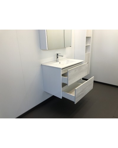 Тумба с раковиной Comforty Женева 75 00004137097 подвесная Дуб белый