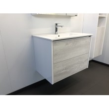 Тумба с раковиной Comforty Женева 75 00004137097 подвесная Дуб белый