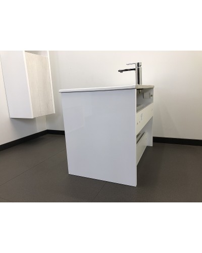 Тумба с раковиной Comforty Женева 75 00004137097 подвесная Дуб белый