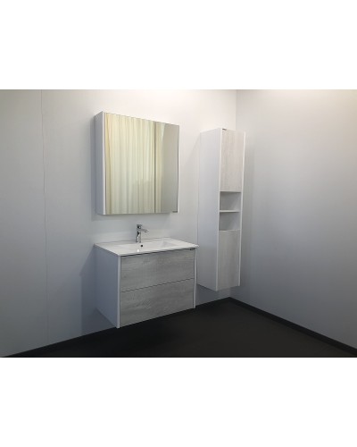 Тумба с раковиной Comforty Женева 75 00004137097 подвесная Дуб белый