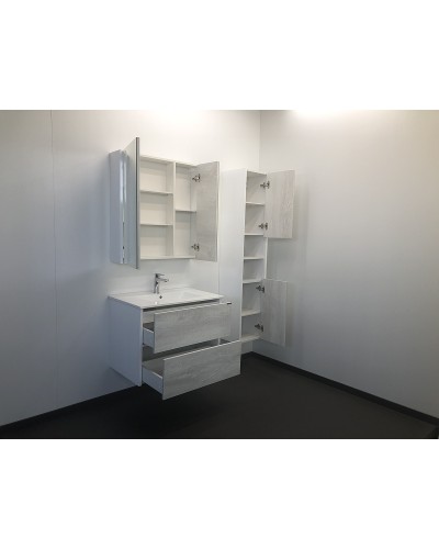 Тумба с раковиной Comforty Женева 75 00004137097 подвесная Дуб белый