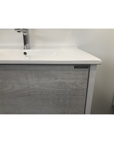 Тумба с раковиной Comforty Женева 75 00004137097 подвесная Дуб белый