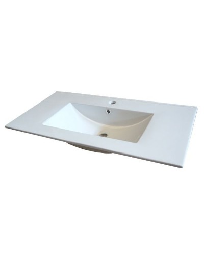 Тумба с раковиной Comforty Женева 90 00004137133 подвесная Дуб белый