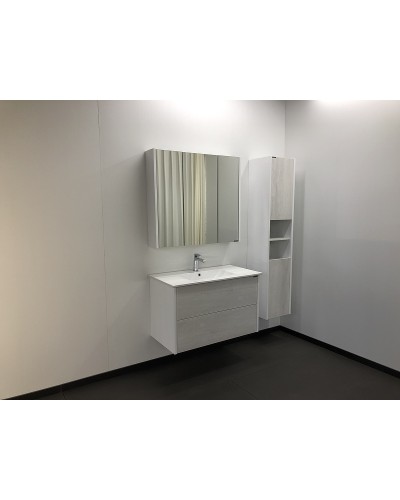 Тумба с раковиной Comforty Женева 90 00004137133 подвесная Дуб белый