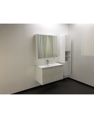 Тумба с раковиной Comforty Женева 90 00004137133 подвесная Дуб белый