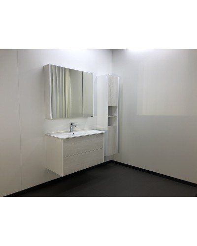 Тумба с раковиной Comforty Женева 90 00004137133 подвесная Дуб белый