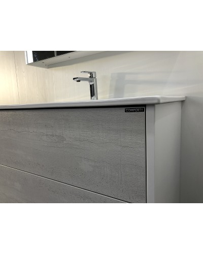 Тумба с раковиной Comforty Женева 90 00004137133 подвесная Дуб белый