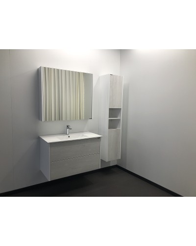 Тумба с раковиной Comforty Женева 90 00004137133 подвесная Дуб белый