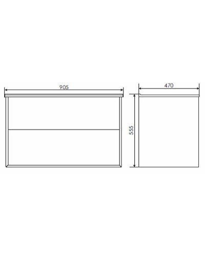 Тумба с раковиной Comforty Женева 90 00004137133 подвесная Дуб белый