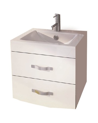 Тумба с раковиной Comforty Лаура 75-2 подвесная Белая