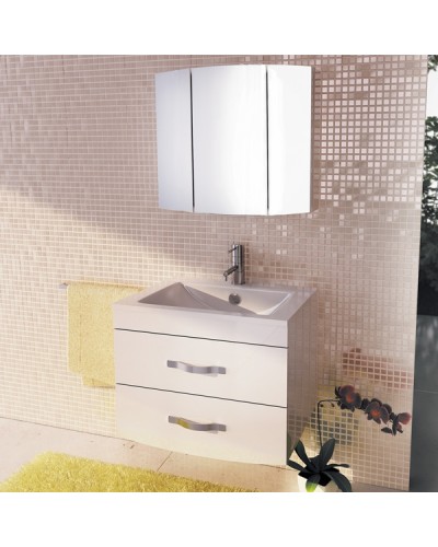 Тумба с раковиной Comforty Лаура 75-2 подвесная Белая