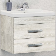 Тумба с раковиной Comforty Никосия 60 00004138879 подвесная Дуб белый