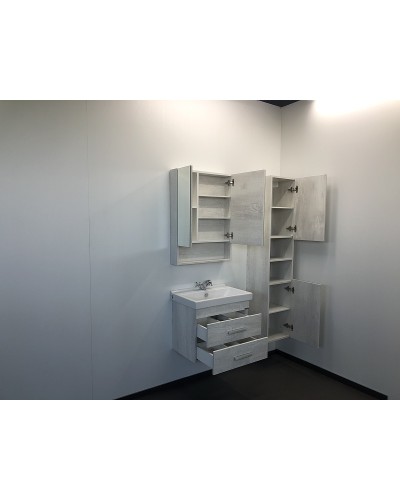 Тумба с раковиной Comforty Никосия 60 00004138879 подвесная Дуб белый