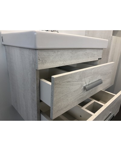 Тумба с раковиной Comforty Никосия 60 00004138879 подвесная Дуб белый